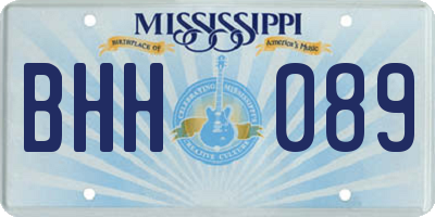MS license plate BHH089
