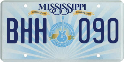 MS license plate BHH090