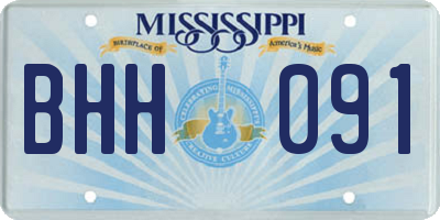 MS license plate BHH091