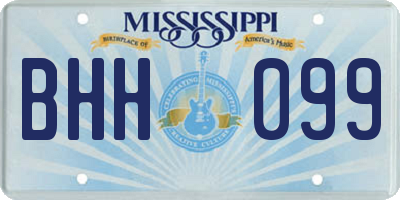 MS license plate BHH099