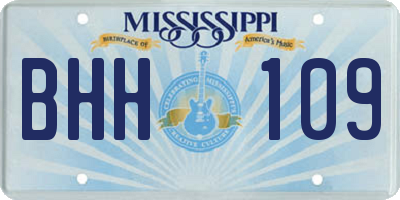MS license plate BHH109