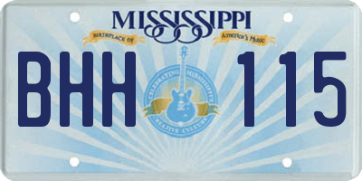 MS license plate BHH115
