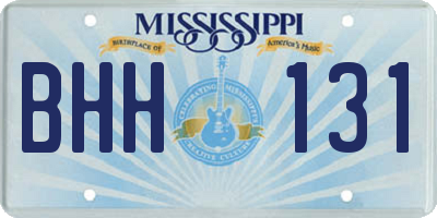 MS license plate BHH131
