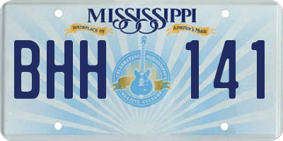 MS license plate BHH141
