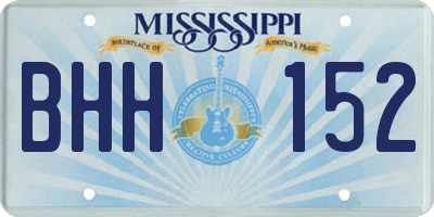 MS license plate BHH152