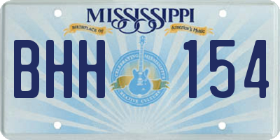 MS license plate BHH154