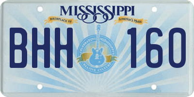 MS license plate BHH160