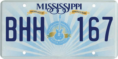 MS license plate BHH167