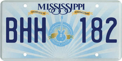 MS license plate BHH182