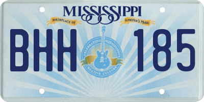 MS license plate BHH185
