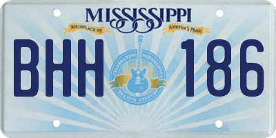MS license plate BHH186