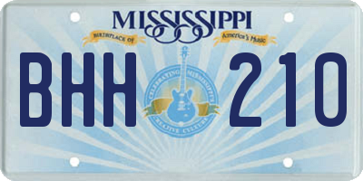 MS license plate BHH210