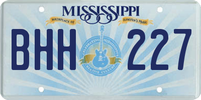 MS license plate BHH227