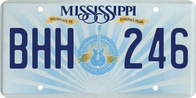 MS license plate BHH246