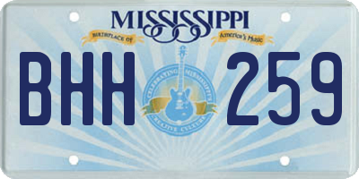 MS license plate BHH259