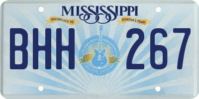 MS license plate BHH267