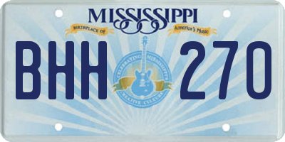 MS license plate BHH270
