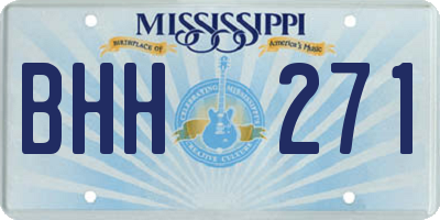 MS license plate BHH271