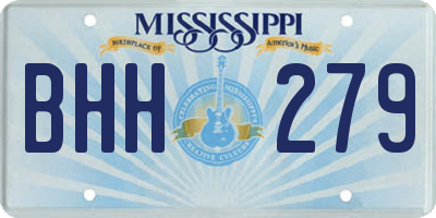 MS license plate BHH279