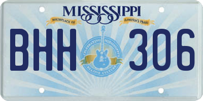MS license plate BHH306