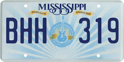 MS license plate BHH319