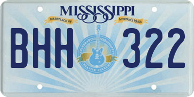 MS license plate BHH322