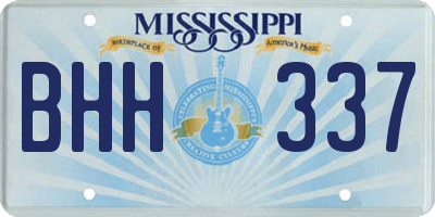 MS license plate BHH337