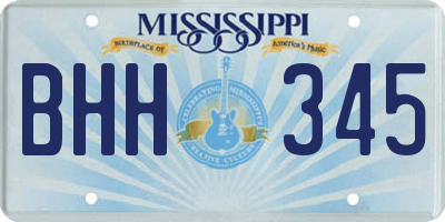 MS license plate BHH345