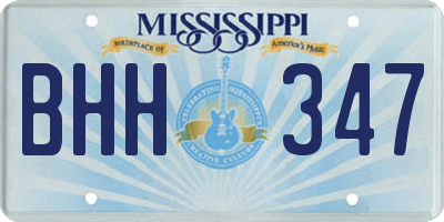 MS license plate BHH347