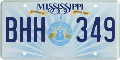 MS license plate BHH349