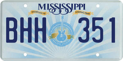 MS license plate BHH351