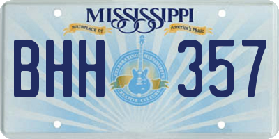 MS license plate BHH357