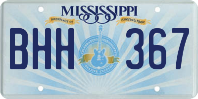 MS license plate BHH367