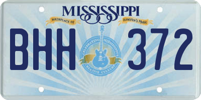 MS license plate BHH372