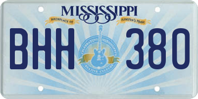MS license plate BHH380