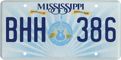 MS license plate BHH386