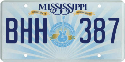 MS license plate BHH387