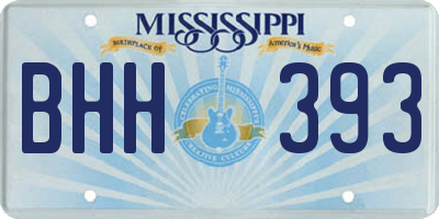 MS license plate BHH393