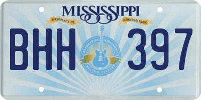 MS license plate BHH397