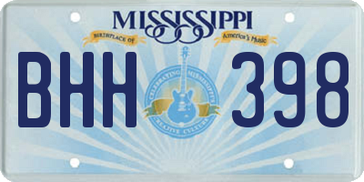 MS license plate BHH398