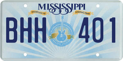MS license plate BHH401