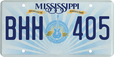 MS license plate BHH405