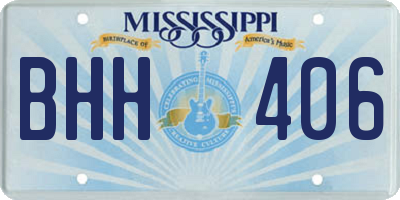 MS license plate BHH406