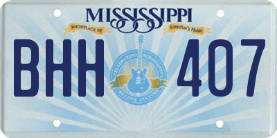 MS license plate BHH407