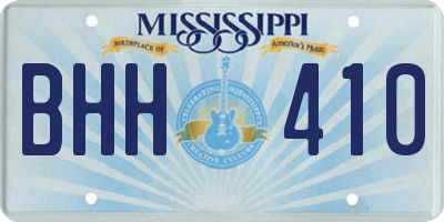 MS license plate BHH410