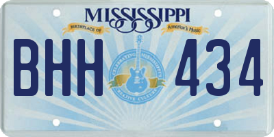 MS license plate BHH434