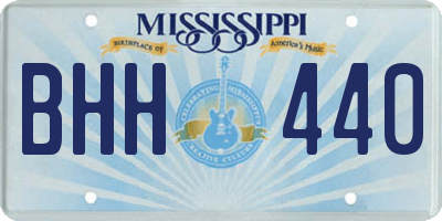 MS license plate BHH440