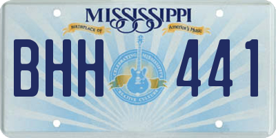 MS license plate BHH441