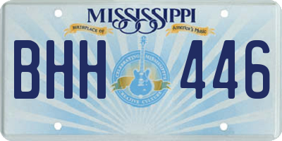 MS license plate BHH446