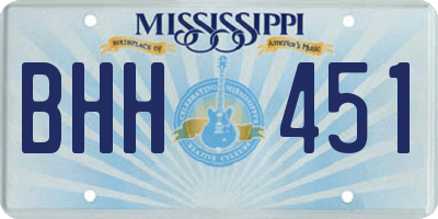 MS license plate BHH451